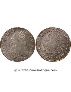 LOUIS XVI - ÉCU ARGENT AUX BRANCHES D'OLIVIER 1785 L BAYONNE