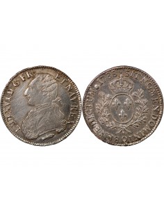 LOUIS XVI - ÉCU ARGENT AUX BRANCHES D'OLIVIER 1788 Q PERPIGNAN 2