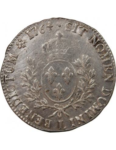 LOUIS XV - ÉCU ARGENT AU BANDEAU 1764 L BAYONNE