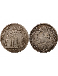 UNION et FORCE, DIRECTOIRE - 5 FRANCS AN 8 Q PERPIGNAN 2