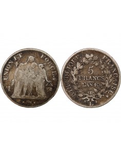 UNION et FORCE, DIRECTOIRE - 5 FRANCS AN 10 L BAYONNE 2