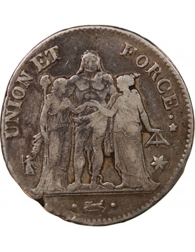 UNION et FORCE, DIRECTOIRE - 5 FRANCS AN 11 MA MARSEILLE