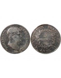 BONAPARTE Ier CONSUL﻿ - 5 FRANCS ARGENT AN 12 A PARIS 2