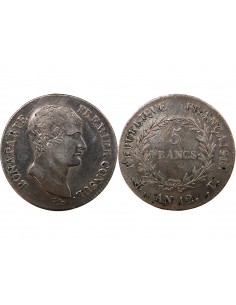 BONAPARTE Ier CONSUL﻿ - 5 FRANCS ARGENT AN 12 T NANTES 2
