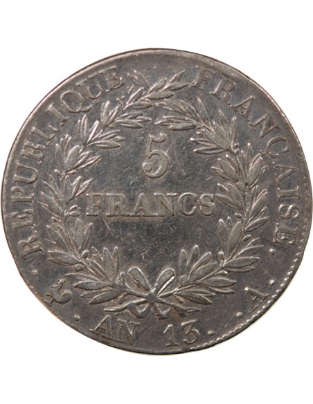 NAPOLEON Ier - 5 FRANCS AN 13 A PARIS "calendrier révolutionnaire"