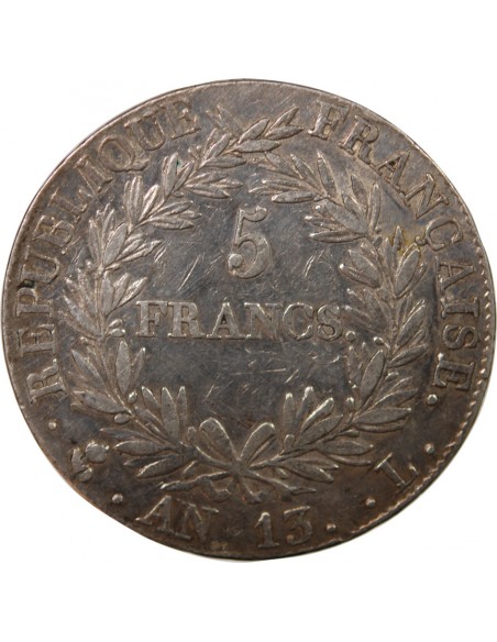 NAPOLEON Ier - 5 FRANCS AN 13 L BAYONNE "calendrier révolutionnaire"﻿﻿