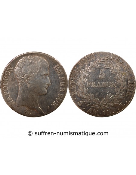 NAPOLEON Ier - 5 FRANCS AN 13 L BAYONNE "calendrier révolutionnaire"﻿﻿