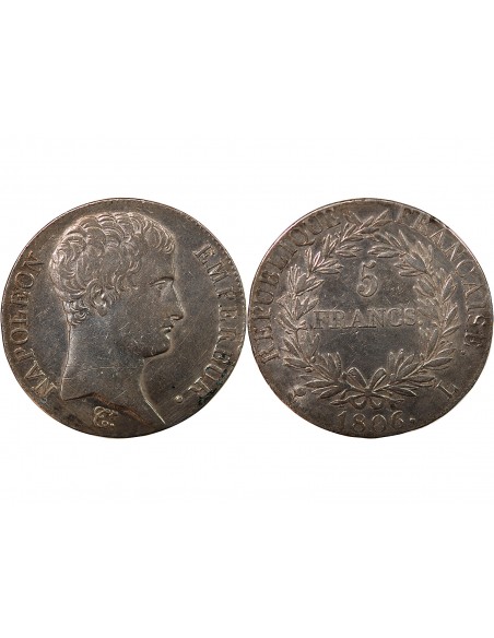 NAPOLEON Ier - 5 FRANCS 1806 L BAYONNE