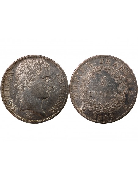 NAPOLEON Ier - 5 FRANCS 1809 A PARIS