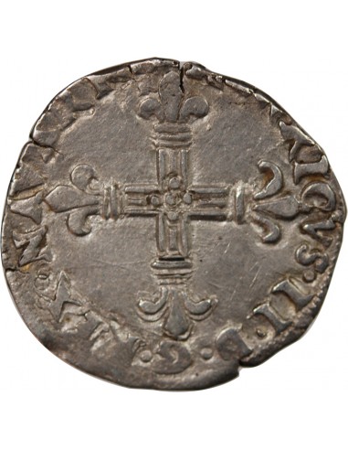 HENRI III - 1/4 ECU DE BEARN ARGENT 1586 SAINT-PALAIS