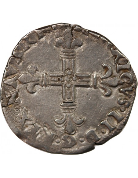 HENRI III - 1/4 ECU DE BEARN ARGENT 1586 SAINT-PALAIS