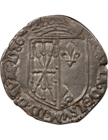 HENRI III - 1/4 ECU DE BEARN ARGENT 1586 SAINT-PALAIS