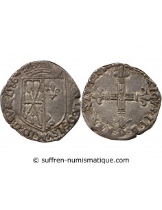 HENRI III - 1/4 ECU DE BEARN ARGENT 1586 SAINT-PALAIS