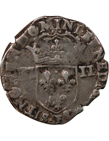 HENRI III - 1/4 ECU ARGENT 1585 ANGERS