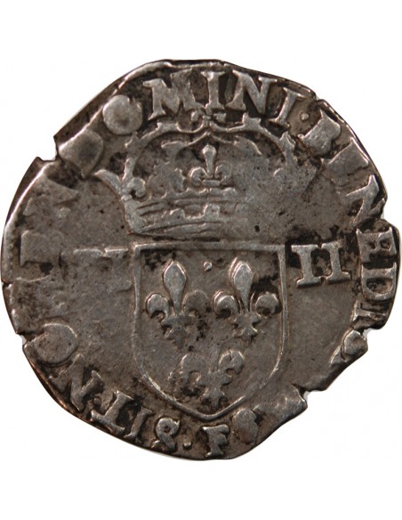 HENRI III - 1/4 ECU ARGENT 1585 ANGERS