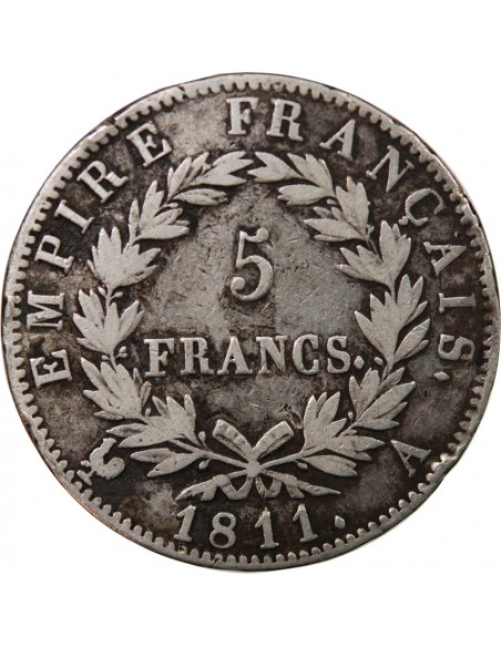 NAPOLEON Ier - 5 FRANCS 1811 A PARIS