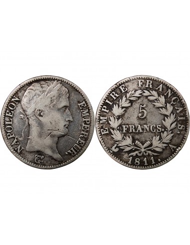 NAPOLEON Ier - 5 FRANCS 1811 A PARIS