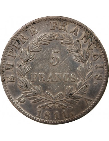 NAPOLEON Ier - 5 FRANCS 1811 A PARIS