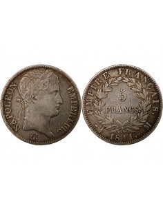 NAPOLEON Ier - 5 FRANCS 1811 M TOULOUSE 2
