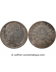 NAPOLEON Ier - 5 FRANCS 1813 H LA ROCHELLE