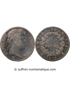 NAPOLEON Ier - 5 FRANCS 1813 K BORDEAUX
