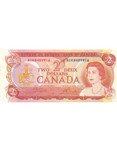 CANADA, ELISABETH II - 2 DOLLARS 1974