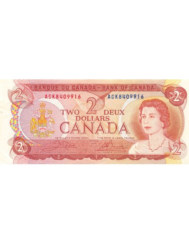CANADA, ELISABETH II - 2 DOLLARS 1974