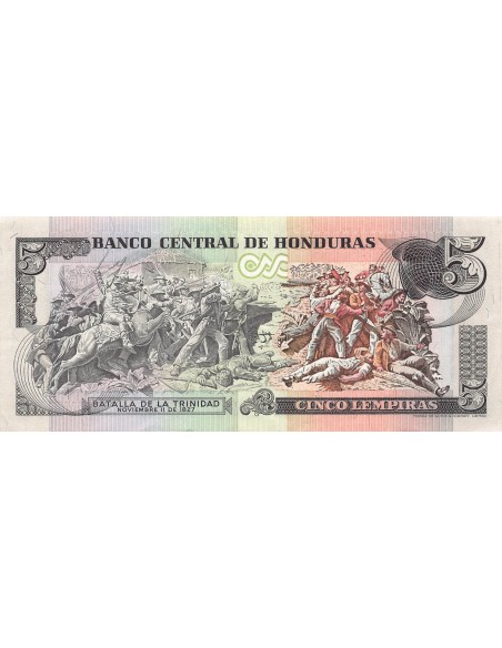 HONDURAS, MORAZAN - 5 LEMPIRAS 1978