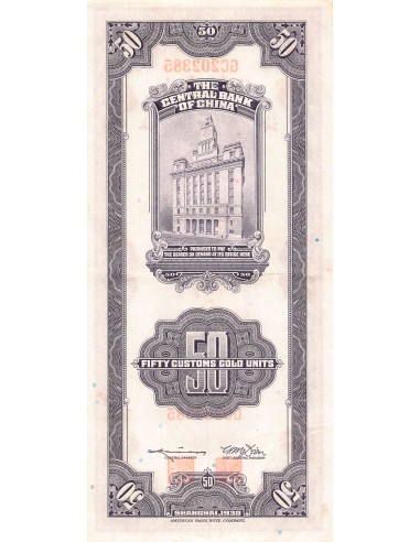 CHINE, SUN YAT-SEN - 50 GOLD UNITS 1930 SHANGHAI