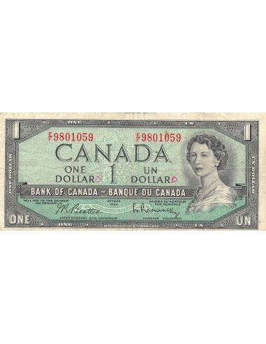 CANADA, ELISABETH II - 1 DOLLAR 1954