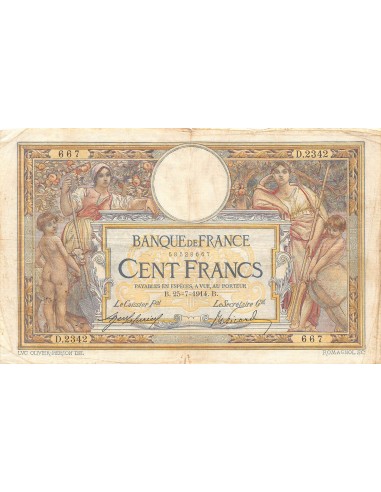 FRANCE, LUC-OLIVIER MERSON - 100 FRANCS 25/07/1914