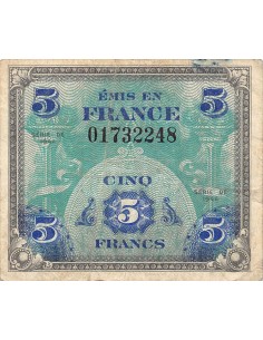 IMPRESSION AMÉRICAINE - 5 FRANCS DRAPEAU Type 1944