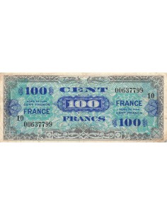 IMPRESSION AMERICAINE, FRANCE - 100 FRANCS 1944 SERIE 10