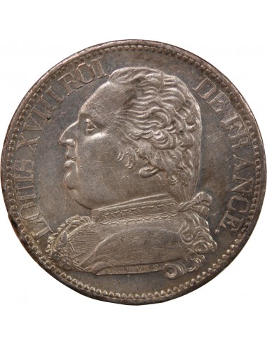 LOUIS XVIII - 5 FRANCS ARGENT 1814 A PARIS