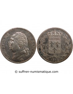 LOUIS XVIII - 5 FRANCS ARGENT 1816 B ROUEN