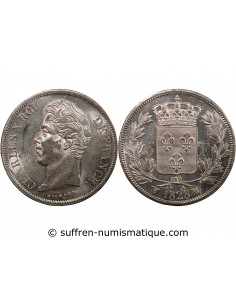 CHARLES X - 5 FRANCS ARGENT 1828 W LILLE