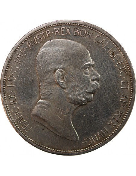 AUTRICHE, FRANÇOIS-JOSEPH Ier - 5 CORONA ARGENT 1908