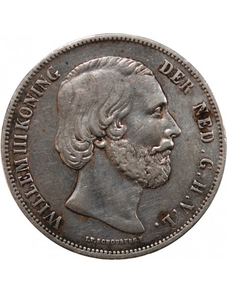 PAYS-BAS, WILLEM III - 2 1/2 GULDEN ARGENT 1857