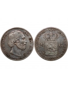 PAYS-BAS, WILLEM III - 2 1/2 GULDEN ARGENT 1857 2