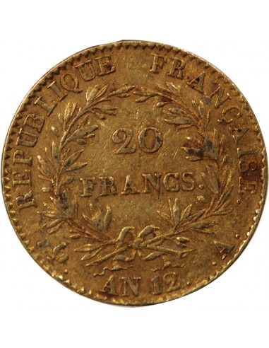 BONAPARTE 1er CONSUL - 20 FRANCS OR AN 12 A PARIS