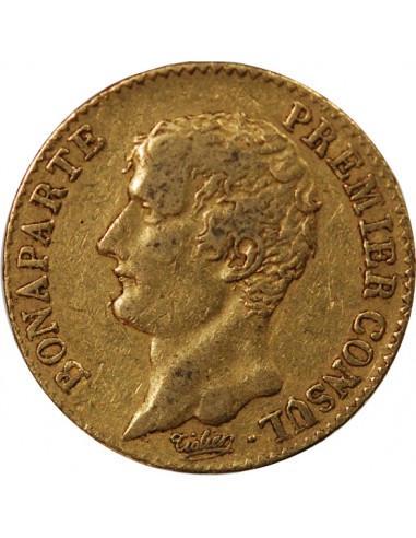 BONAPARTE 1er CONSUL - 20 FRANCS OR AN 12 A PARIS