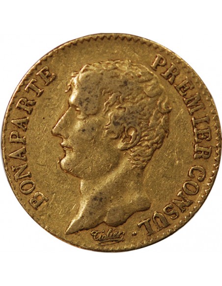 BONAPARTE 1er CONSUL - 20 FRANCS OR AN 12 A PARIS