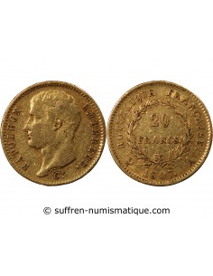 NAPOLEON Ier - 20 FRANCS OR 1807 A PARIS "Type Transitoire"