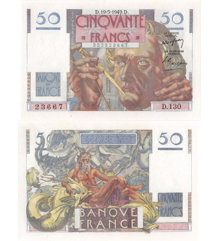 50 FRANCS LE VERRIER 19.05.1949