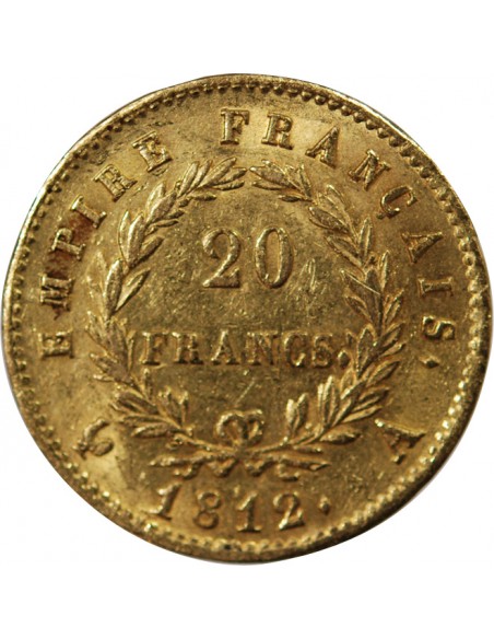 NAPOLÉON Ier - 20 FRANCS OR 1812 A PARIS