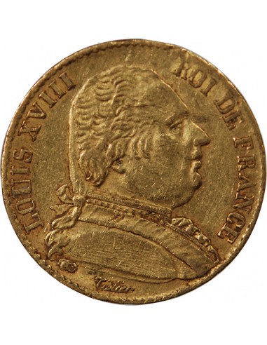 LOUIS XVIII - 20 FRANCS OR 1814 A PARIS