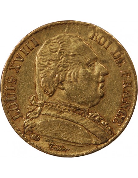 LOUIS XVIII - 20 FRANCS OR 1814 A PARIS