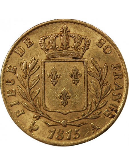 LOUIS XVIII - 20 FRANCS OR 1815 A PARIS