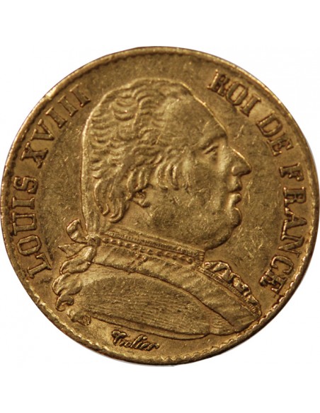 LOUIS XVIII - 20 FRANCS OR 1815 A PARIS