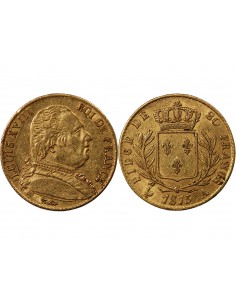 LOUIS XVIII - 20 FRANCS OR 1815 A PARIS 2